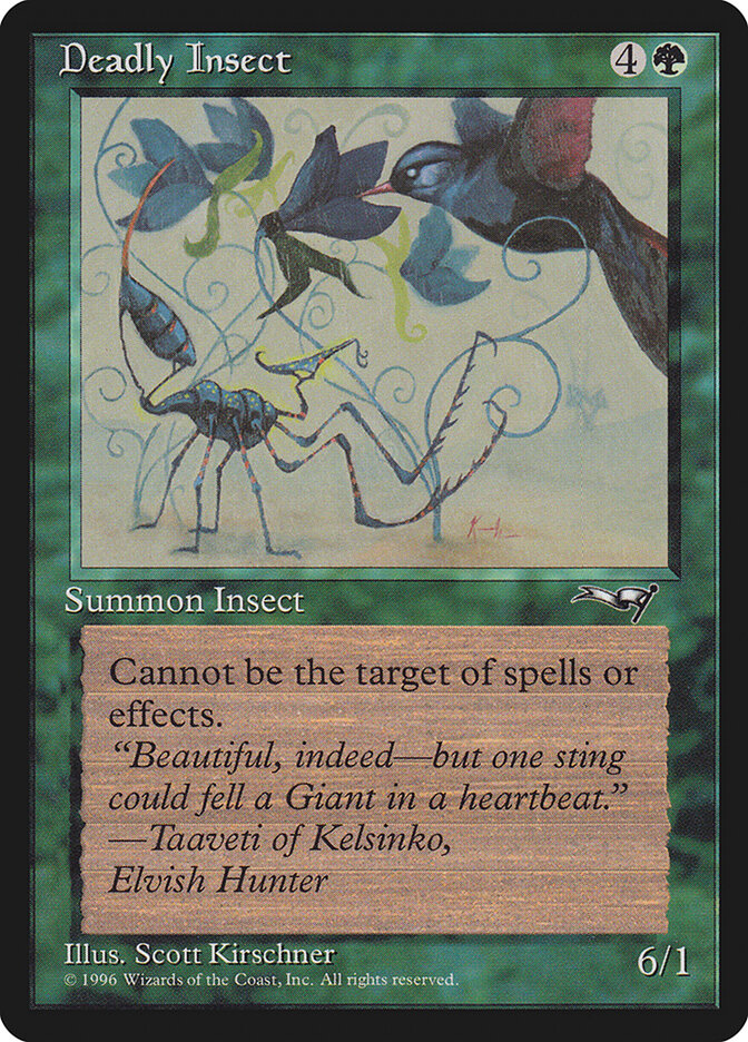 Deadly Insect card front