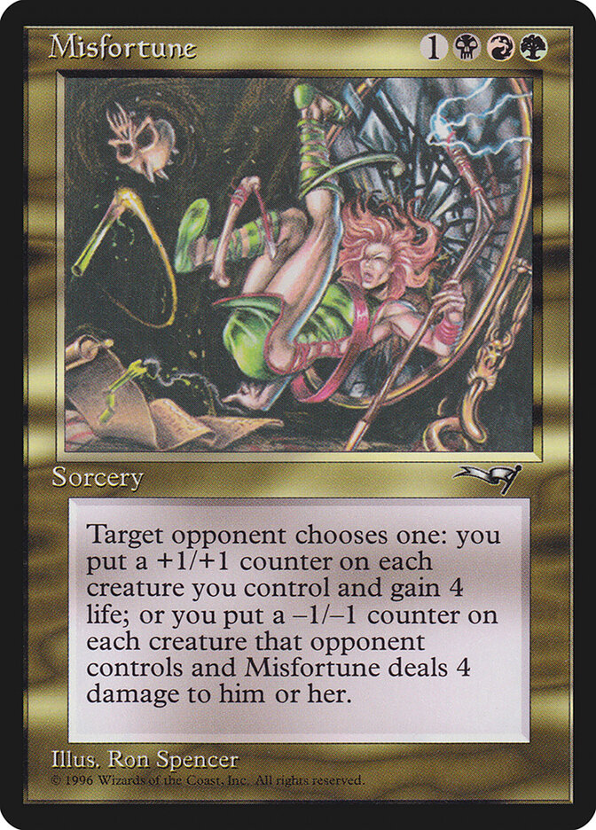 Misfortune card front