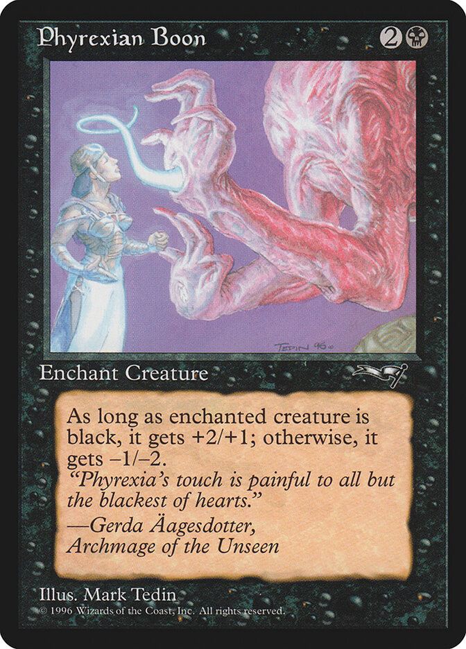 Phyrexian Boon card front