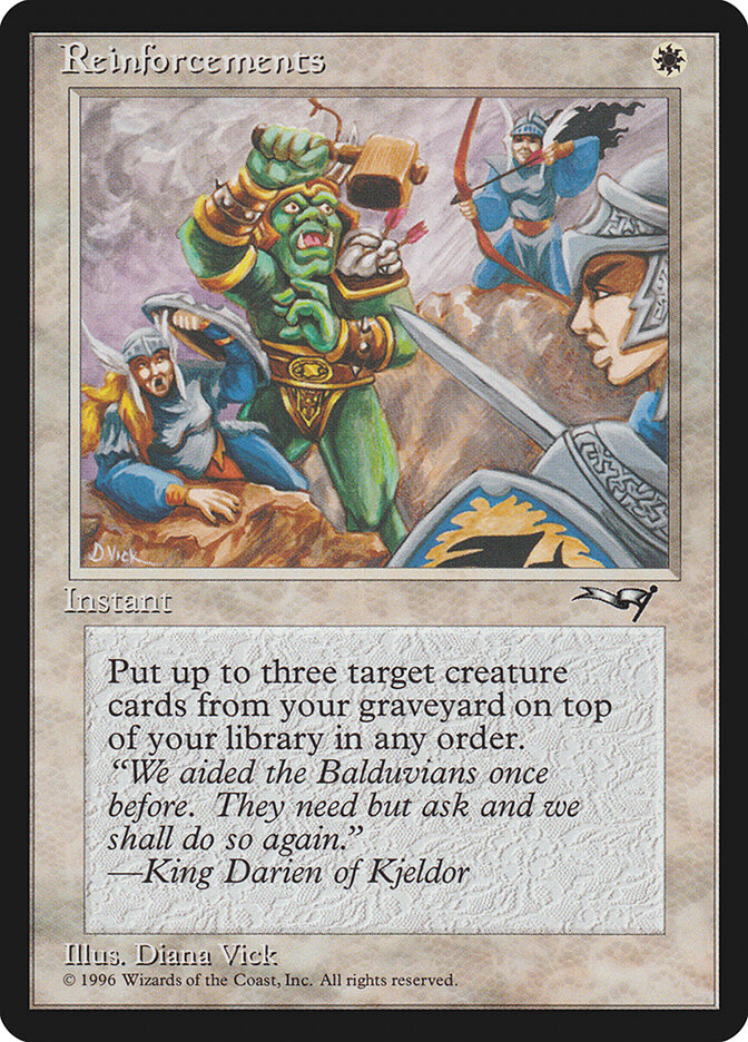 Reinforcements card front