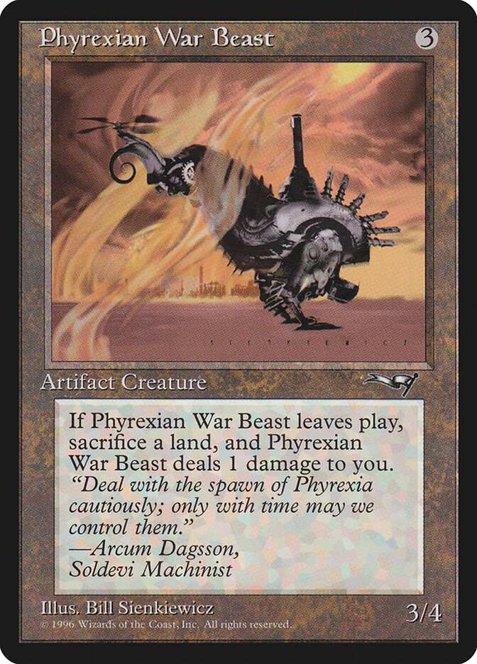 Phyrexian War Beast card front