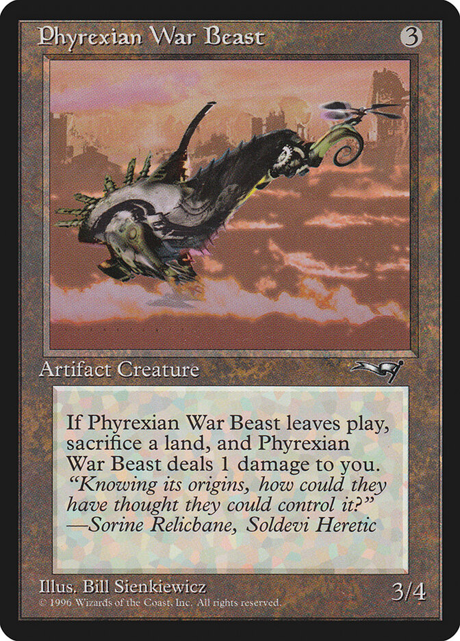 Phyrexian War Beast card front