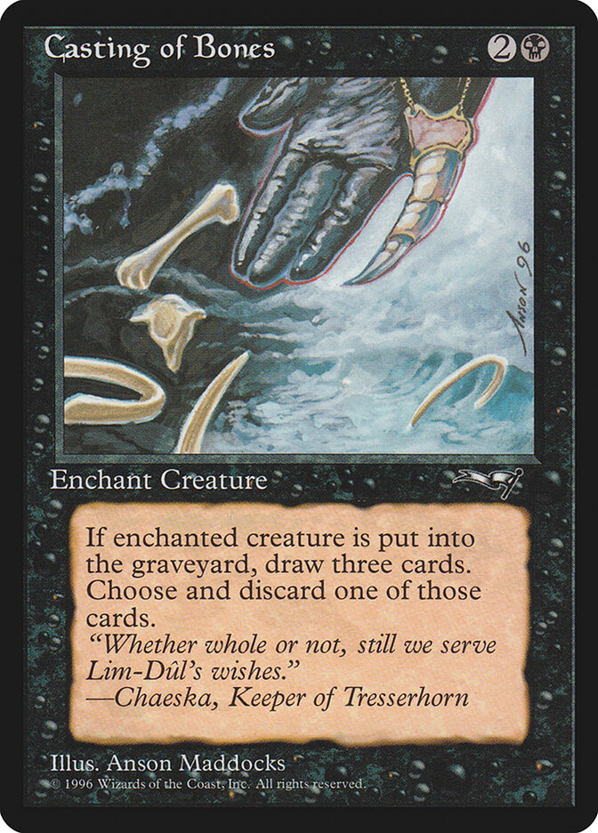 Casting of Bones card front