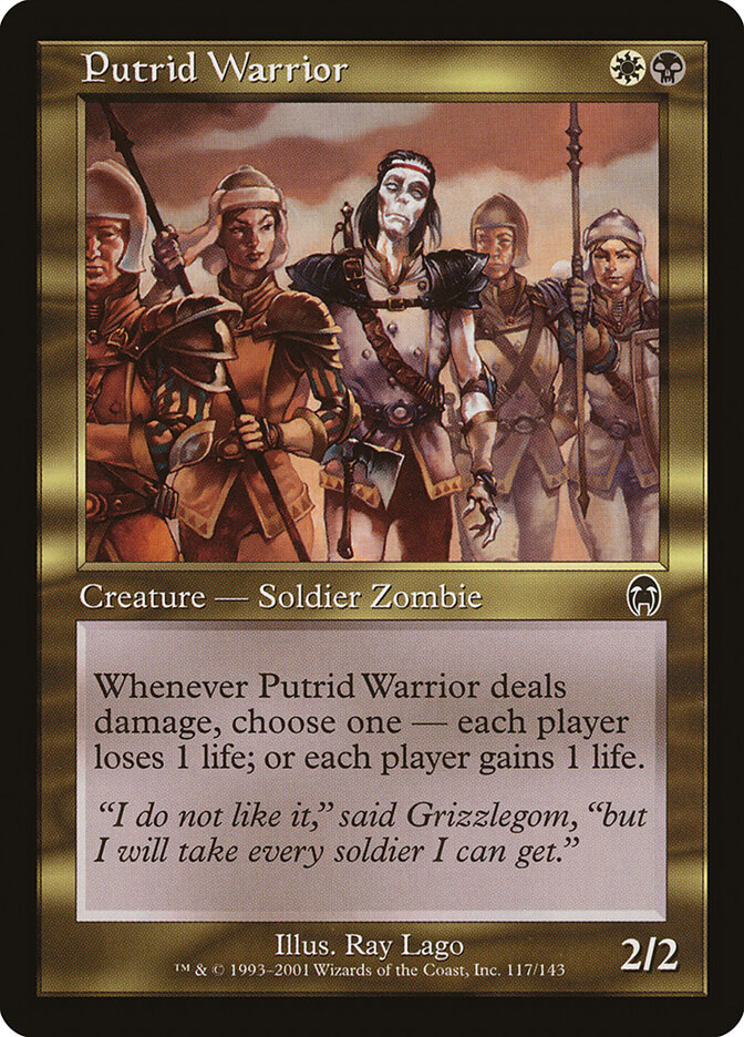 Putrid Warrior card front