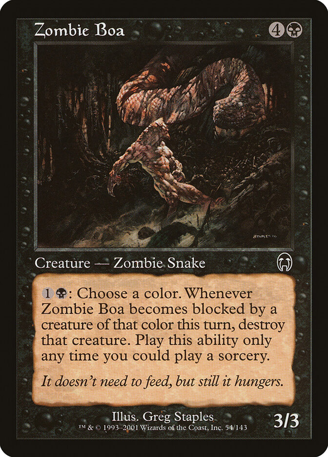 Zombie Boa card front