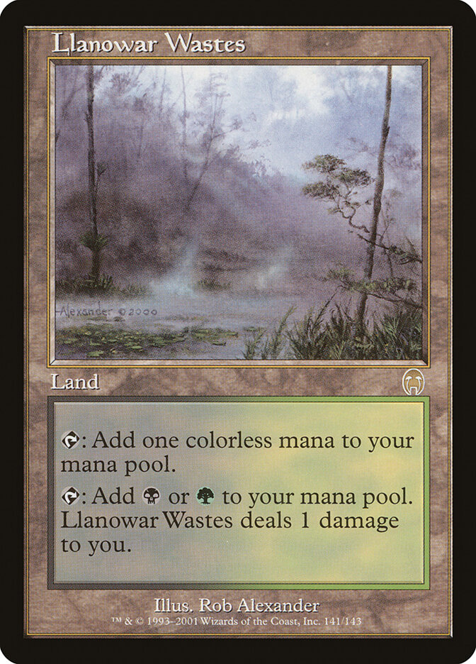 Llanowar Wastes card front