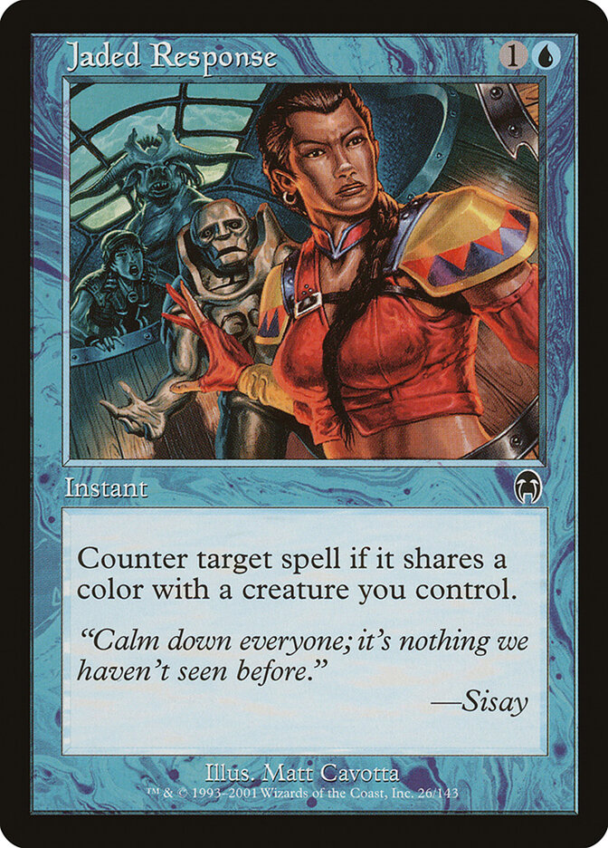 Jaded Response card front