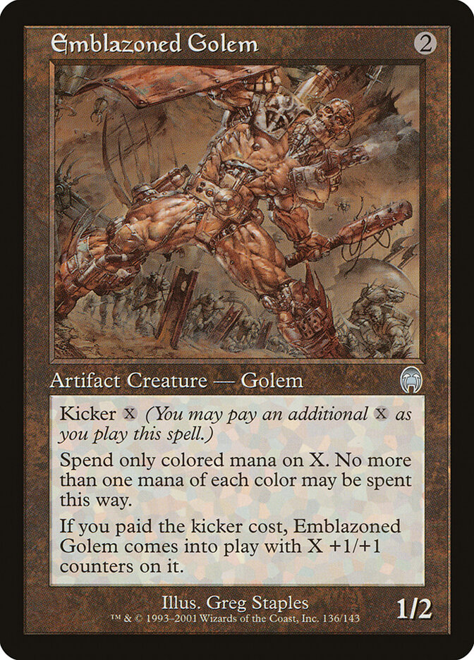 Emblazoned Golem card front