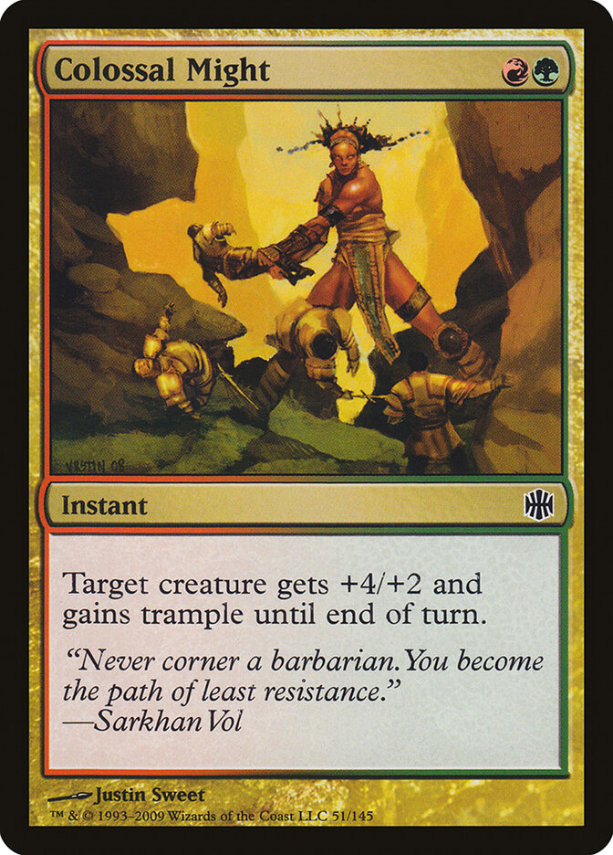 Colossal Might card front