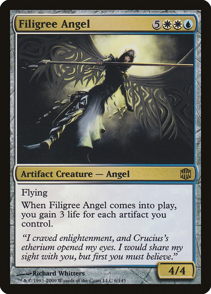 Filigree Angel card front