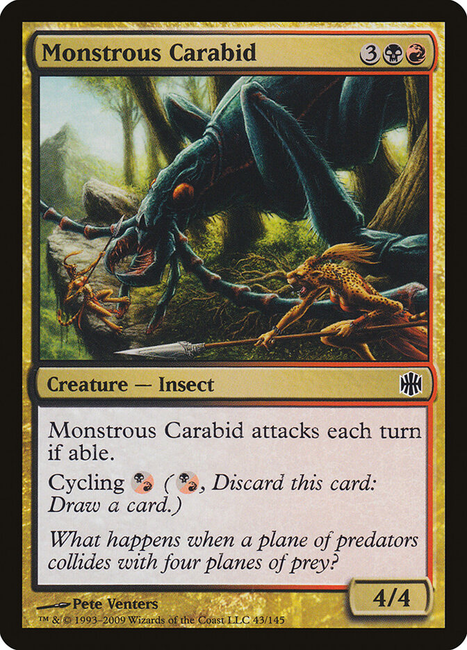Monstrous Carabid card front