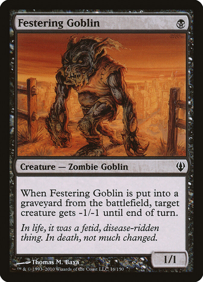 Festering Goblin card front