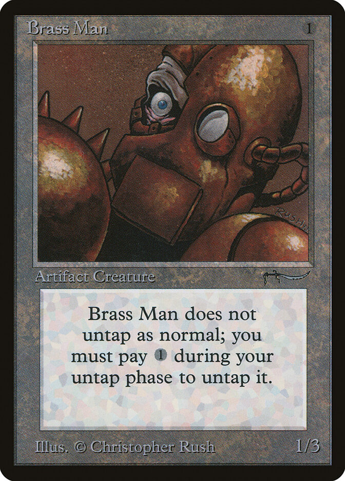 Brass Man card front