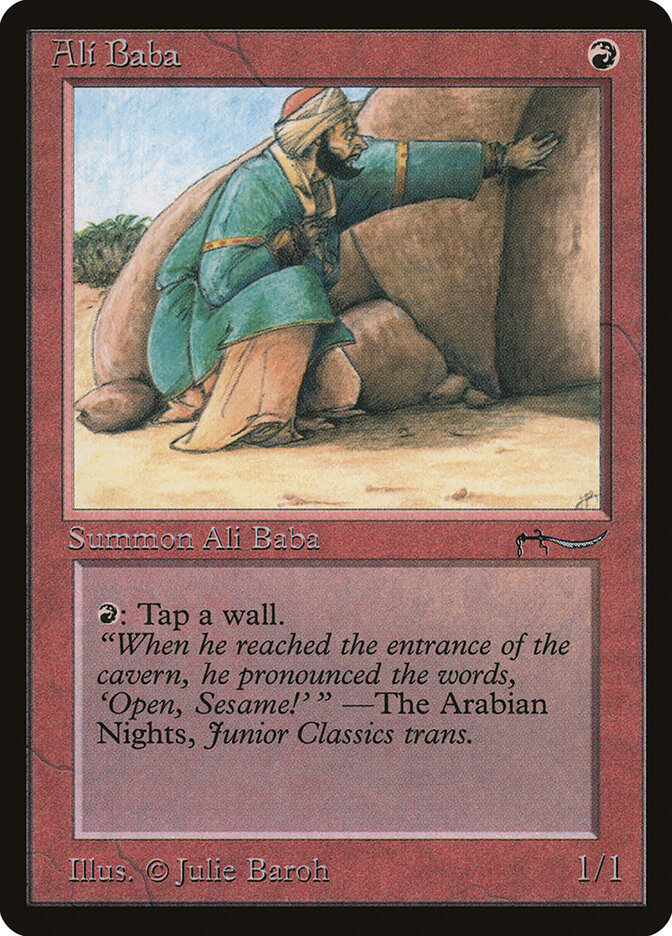 Ali Baba card front