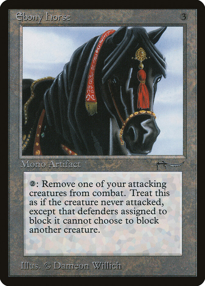 Ebony Horse card front
