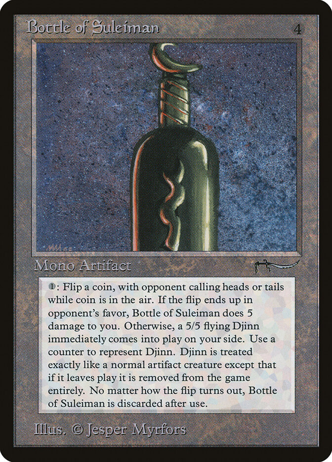 Bottle of Suleiman card front