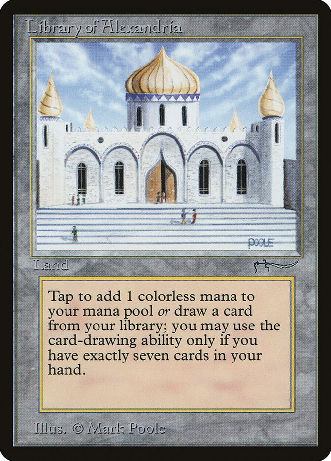 Library of Alexandria card front