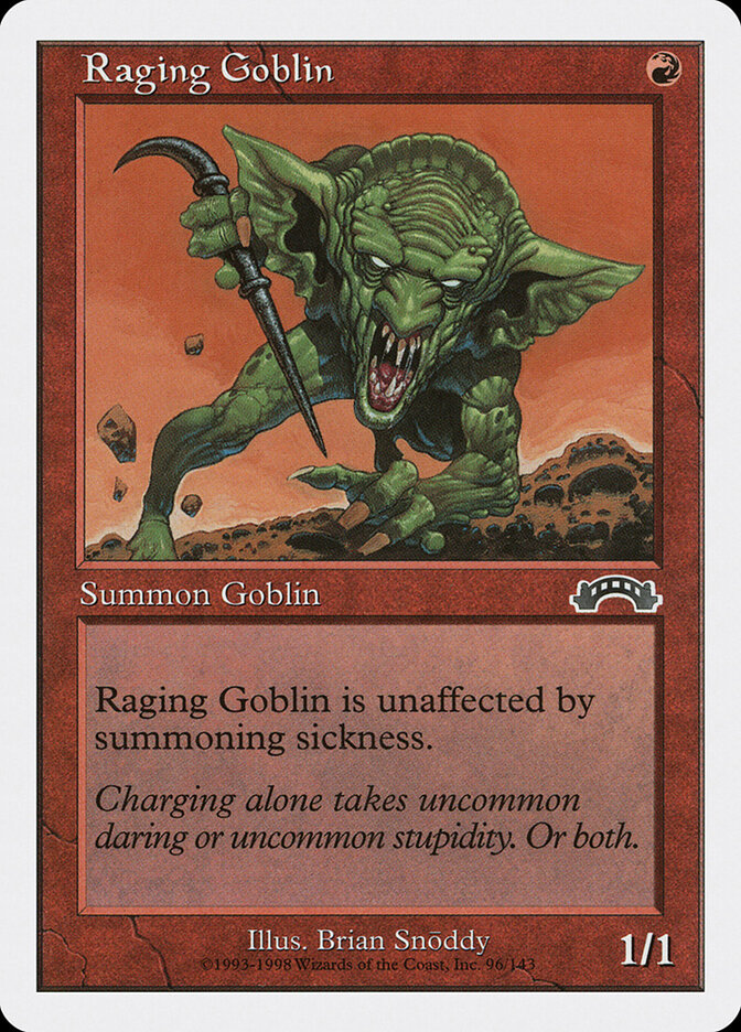 Raging Goblin card front