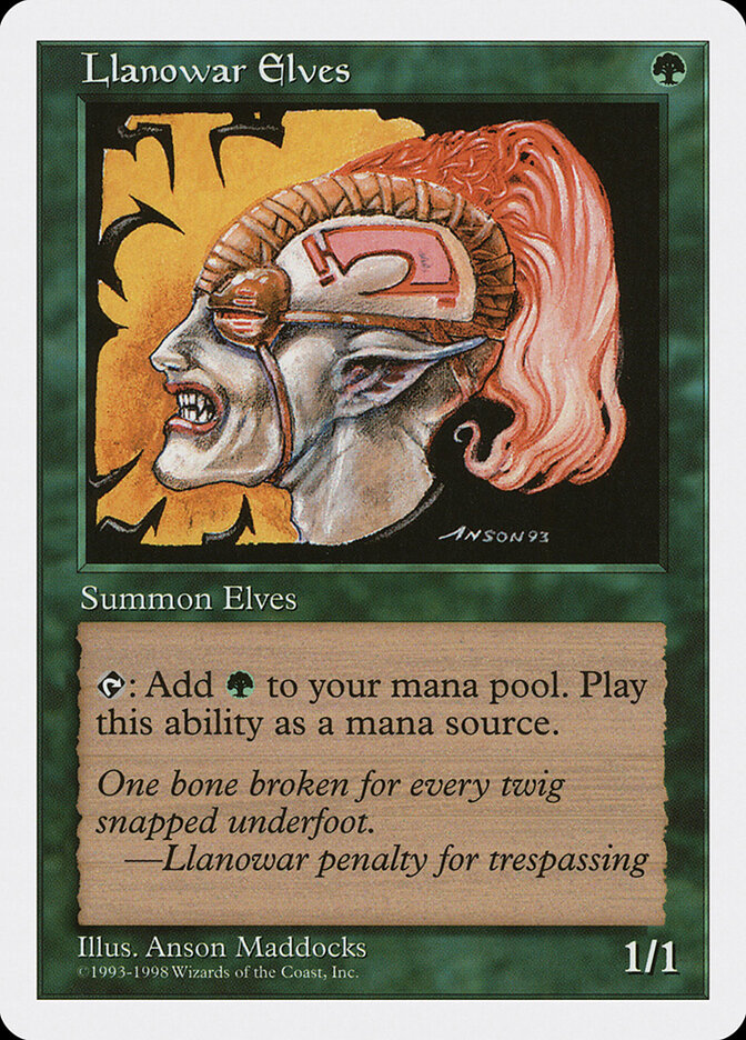 Llanowar Elves card front