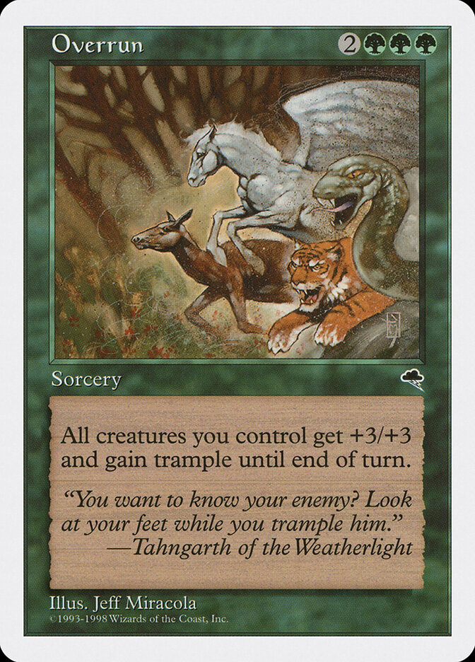 Overrun card front