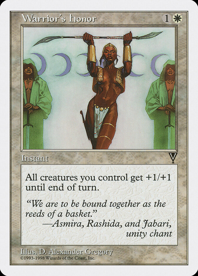 Warrior's Honor card front