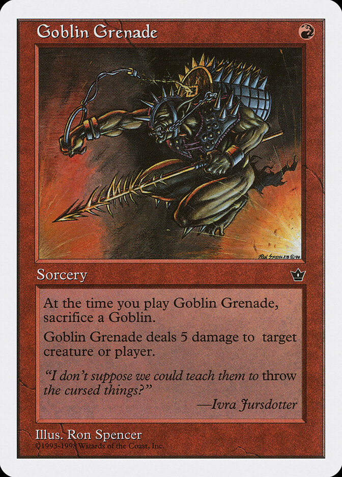 Goblin Grenade card front