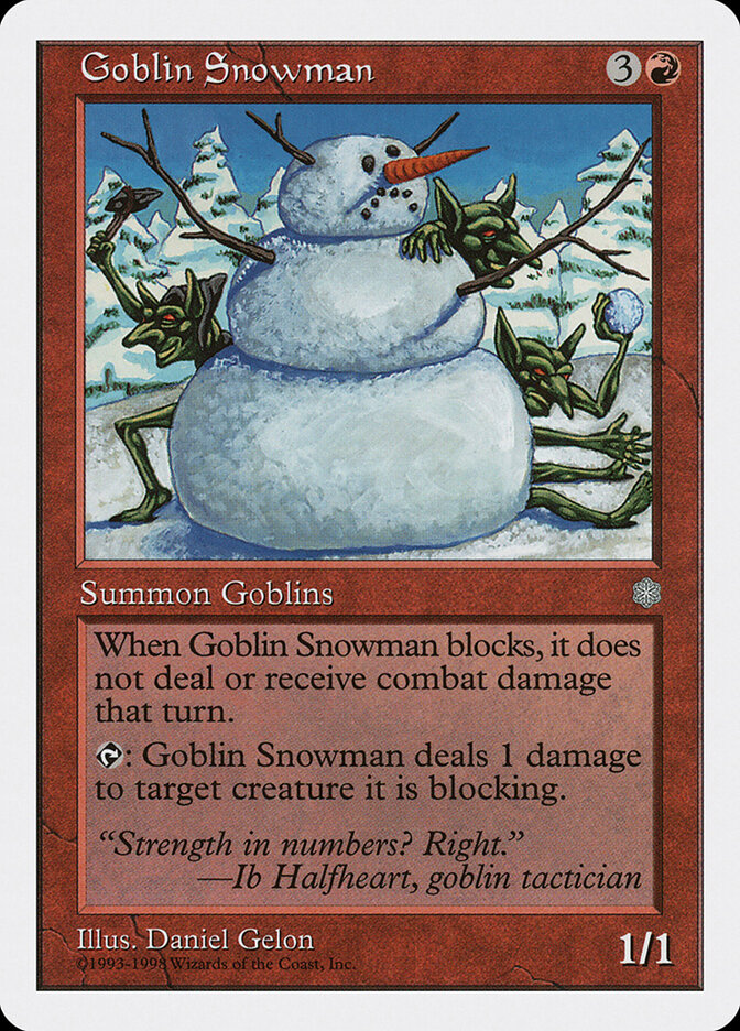 Goblin Snowman card front