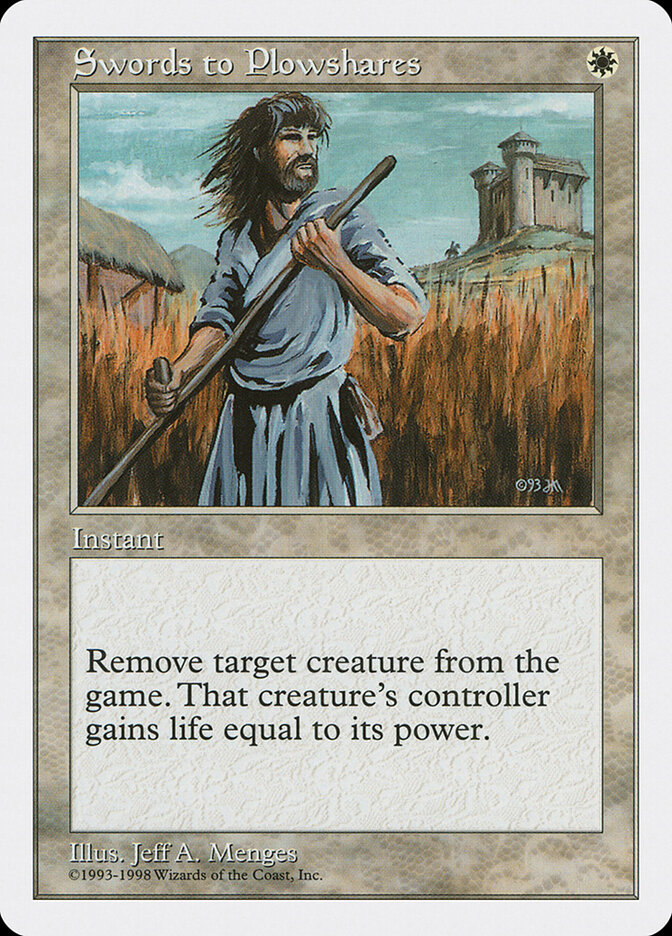 Swords to Plowshares card front