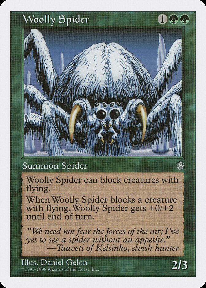 Woolly Spider card front