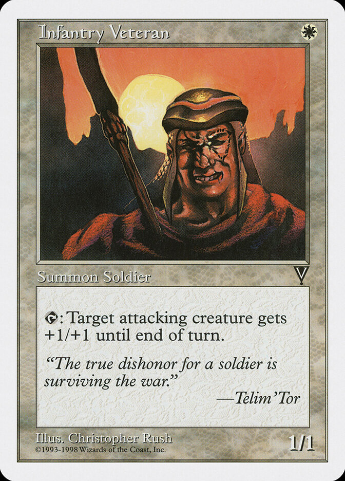 Infantry Veteran card front