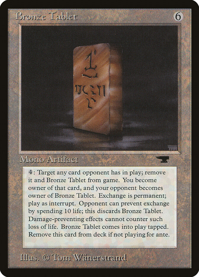 Bronze Tablet card front