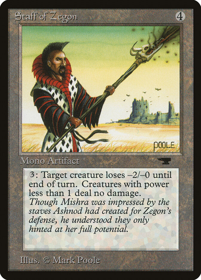 Staff of Zegon card front