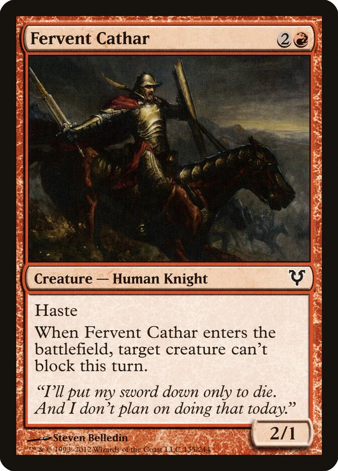 Fervent Cathar card front