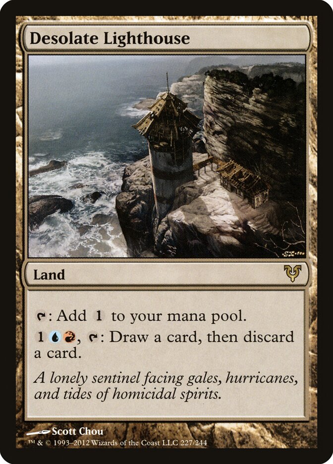 Desolate Lighthouse card front