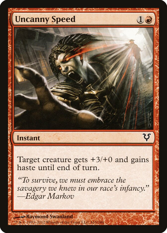 Uncanny Speed card front