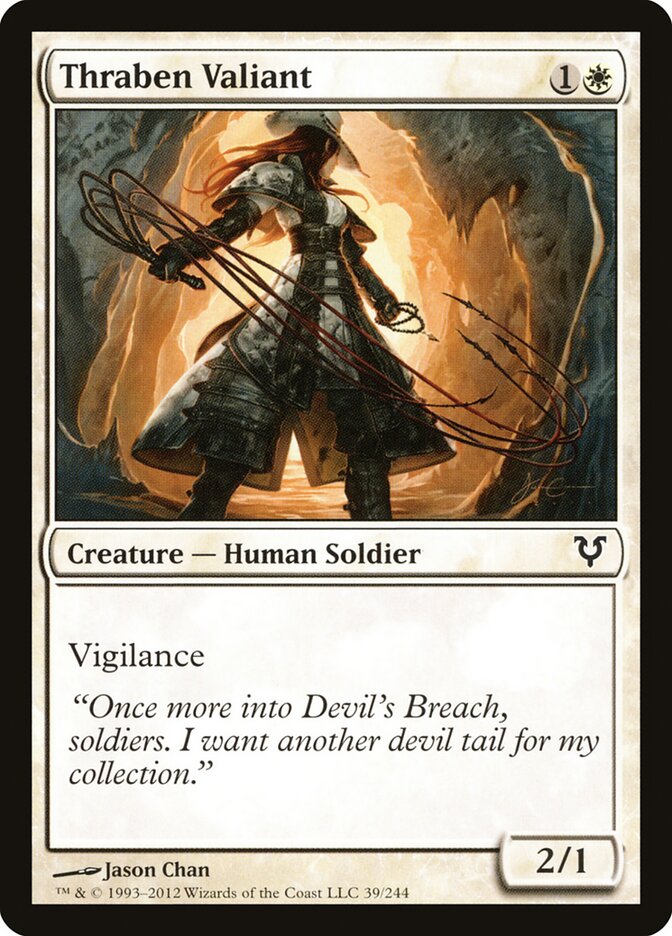 Thraben Valiant card front