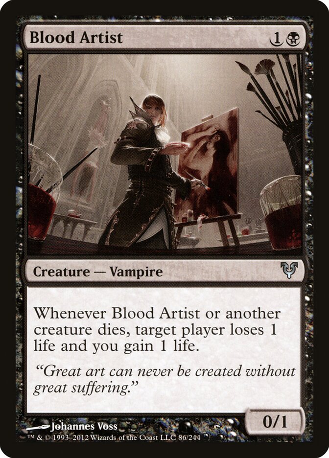 Blood Artist card front
