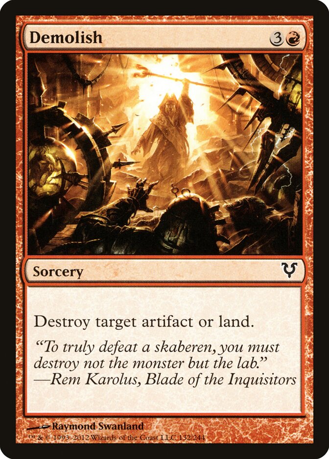 Demolish card front