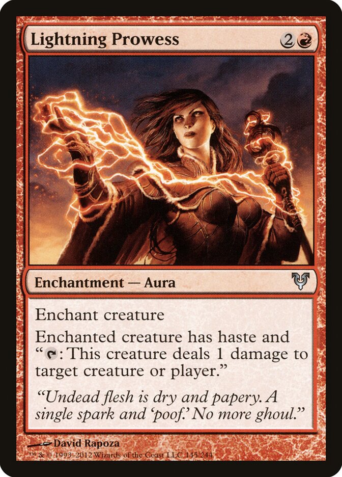 Lightning Prowess card front