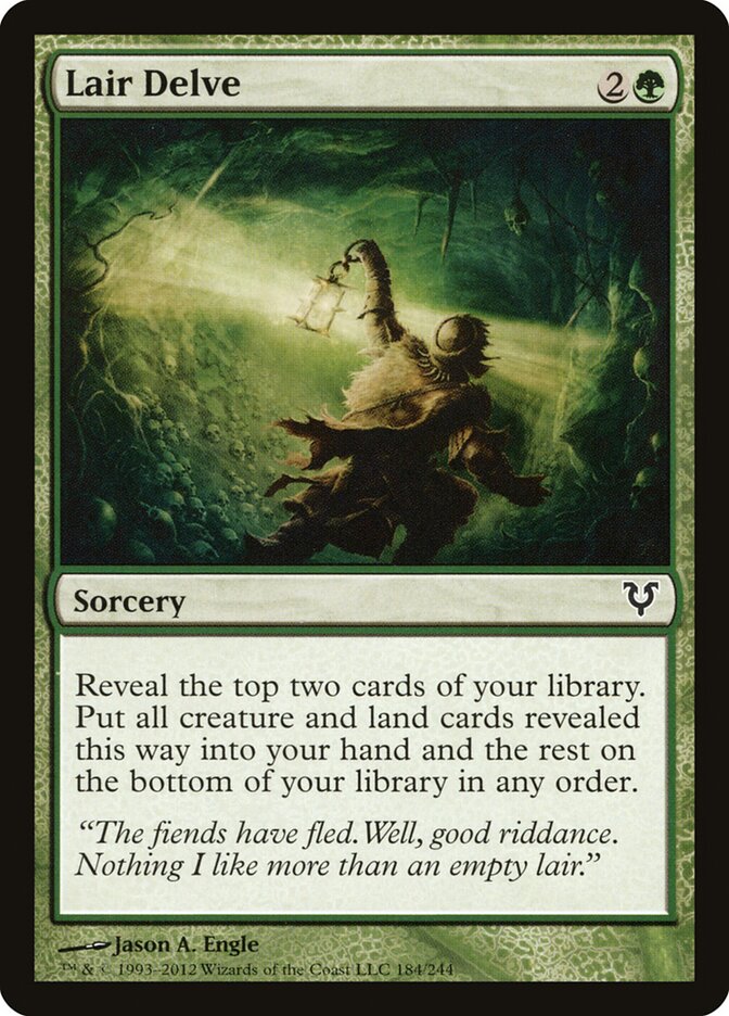 Lair Delve card front