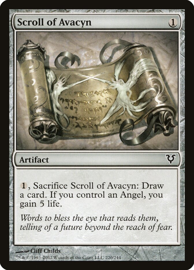 Scroll of Avacyn card front