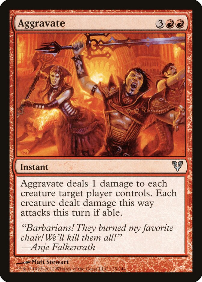 Aggravate card front