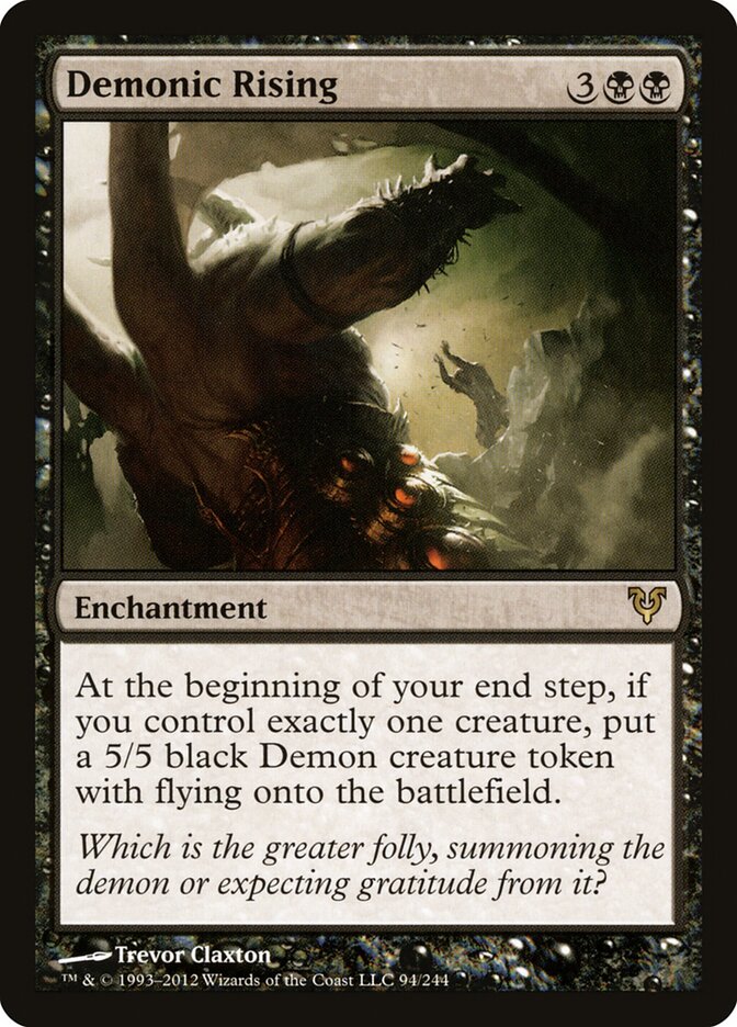 Demonic Rising card front
