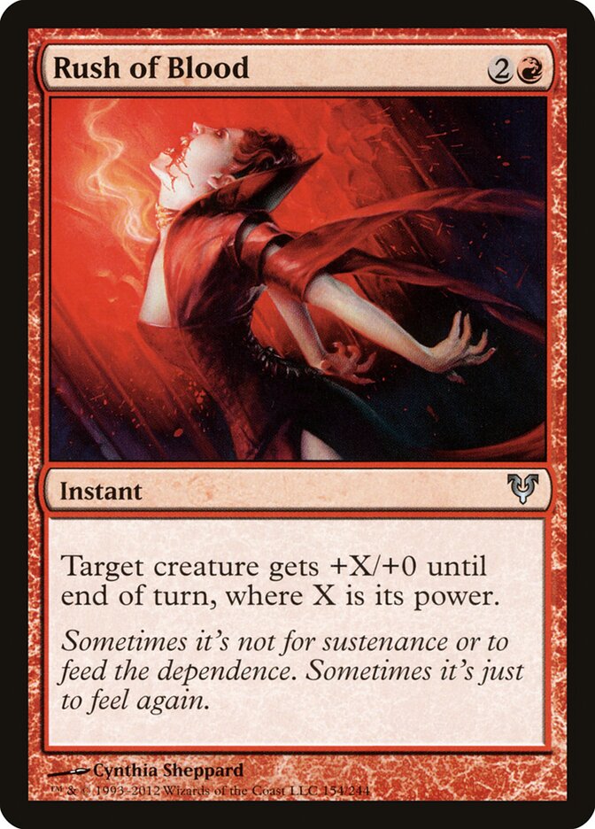 Rush of Blood card front