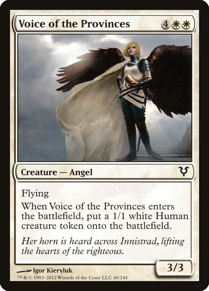 Voice of the Provinces card front