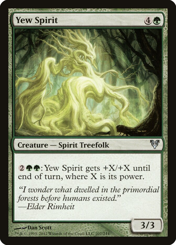 Yew Spirit card front