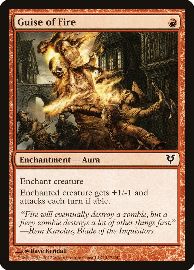 Guise of Fire card front