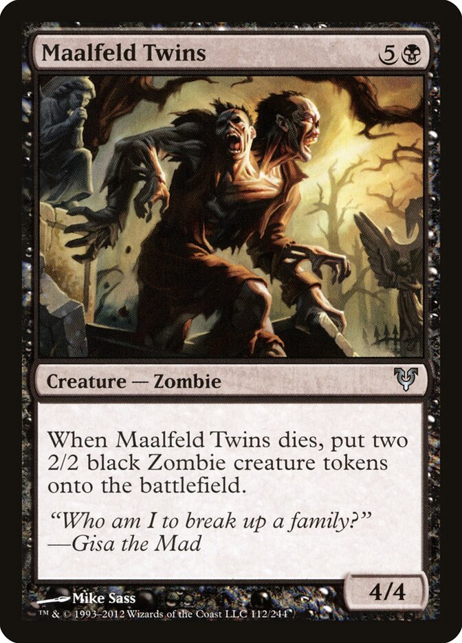 Maalfeld Twins card front