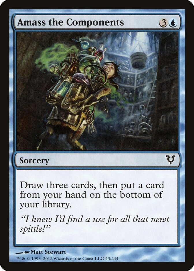 Amass the Components card front
