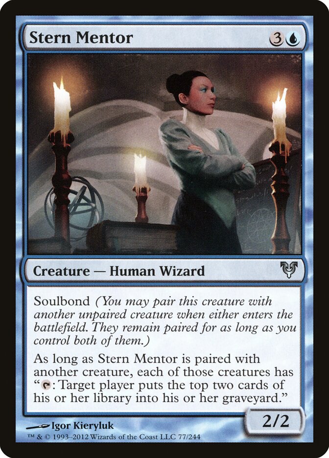 Stern Mentor card front